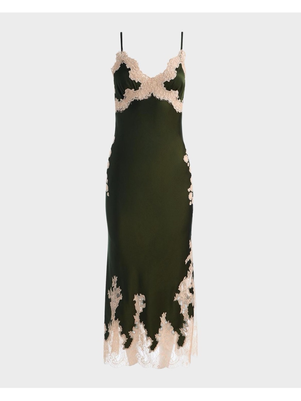 Alice and Olivia Julietta cutaway lace trim satin dress nwt